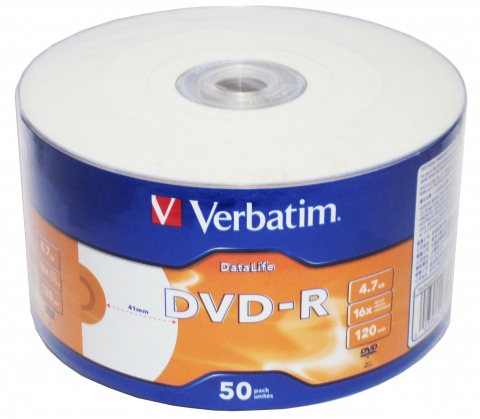 DVD-R VERBATIM DATALIFE PRINTABLE SZPINDEL 50