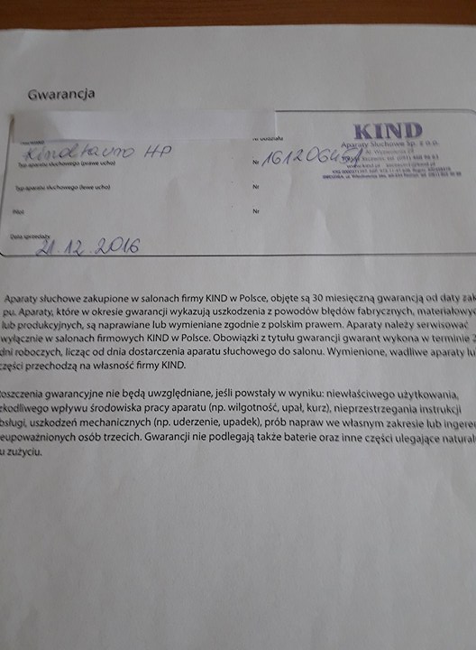 Aparat słuchowy kind tauro HP firmy Starkey