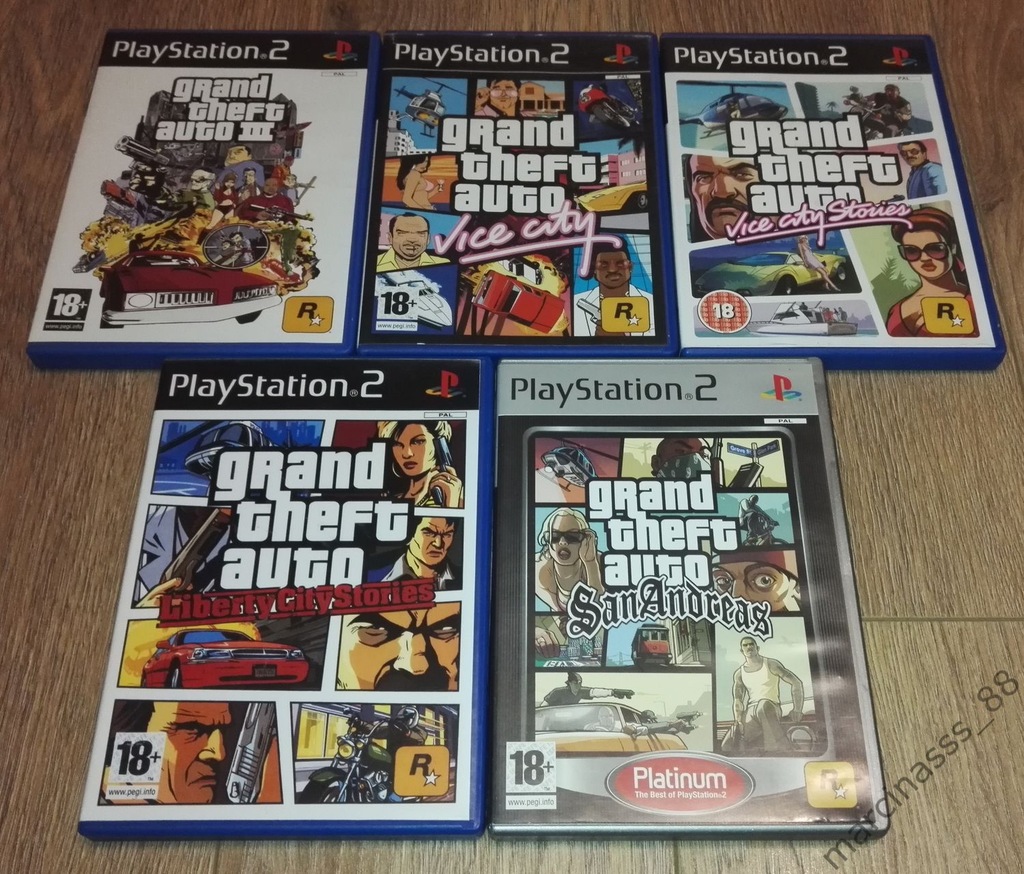 Grand Theft Auto / Kolekcja pięć części GTA na PS2