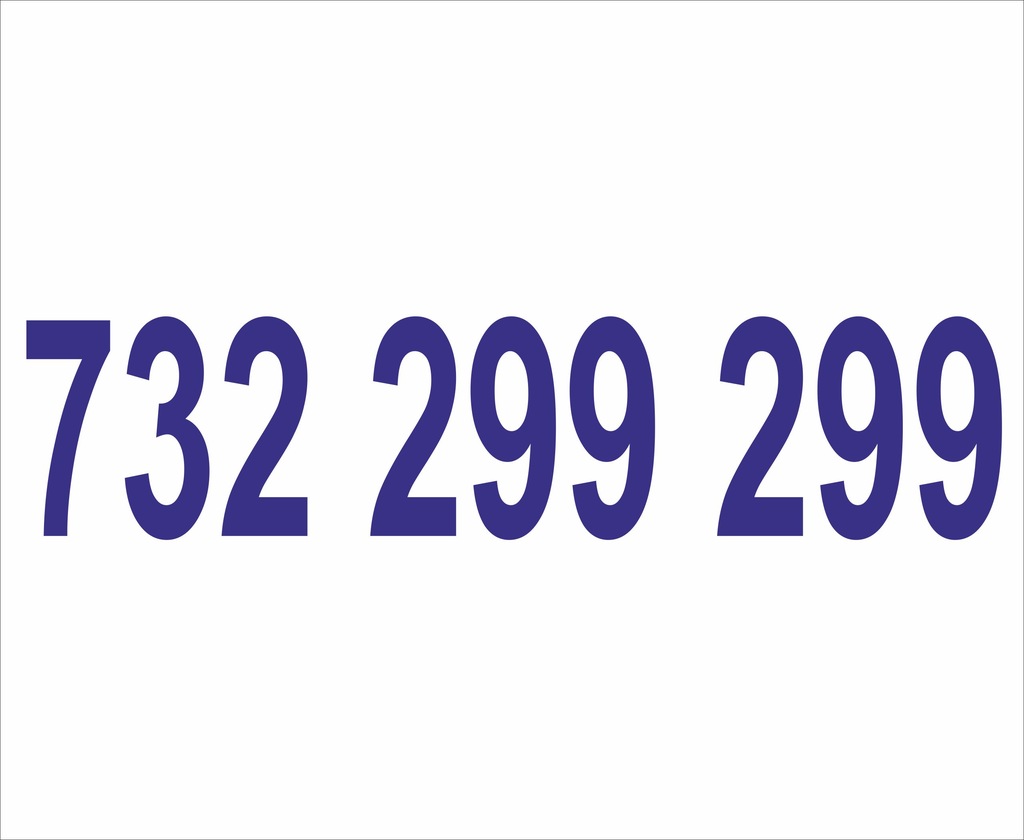 * 732 299 299 * ZŁOTY NUMER VIRGIN, FAKTURA VAT