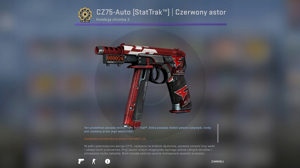StatTrak CZ-75 Auto RED ASTOR MW 4/5 - CS: GO skin