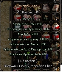 Metin2 Jawa Drewniane buty +7(2khp + absy)