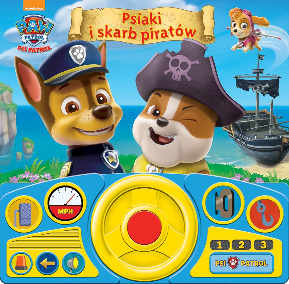 PSI PATROL książka Z DŹWIĘKAMI i KIEROWNICĄ _ #KD#