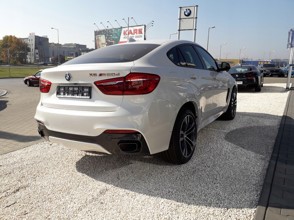 Nowe BMW X6 M50d, 381 KM, biel mineralna 7669396219