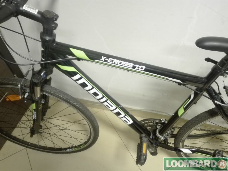 ROWER INDIANA X-CROSS 1.0 CZARNO ZIELONY POŁYSK