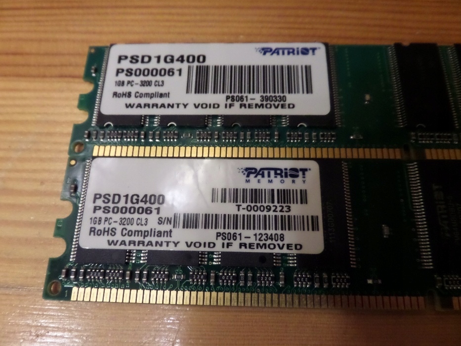 Pamięć Oznaczona Symbolem Pc3200 Nie Może Współpracować Z Magistralą Pamięć operacyjna DDR Patriot 2 x 1GB PC3200 CL3 - 7489658679
