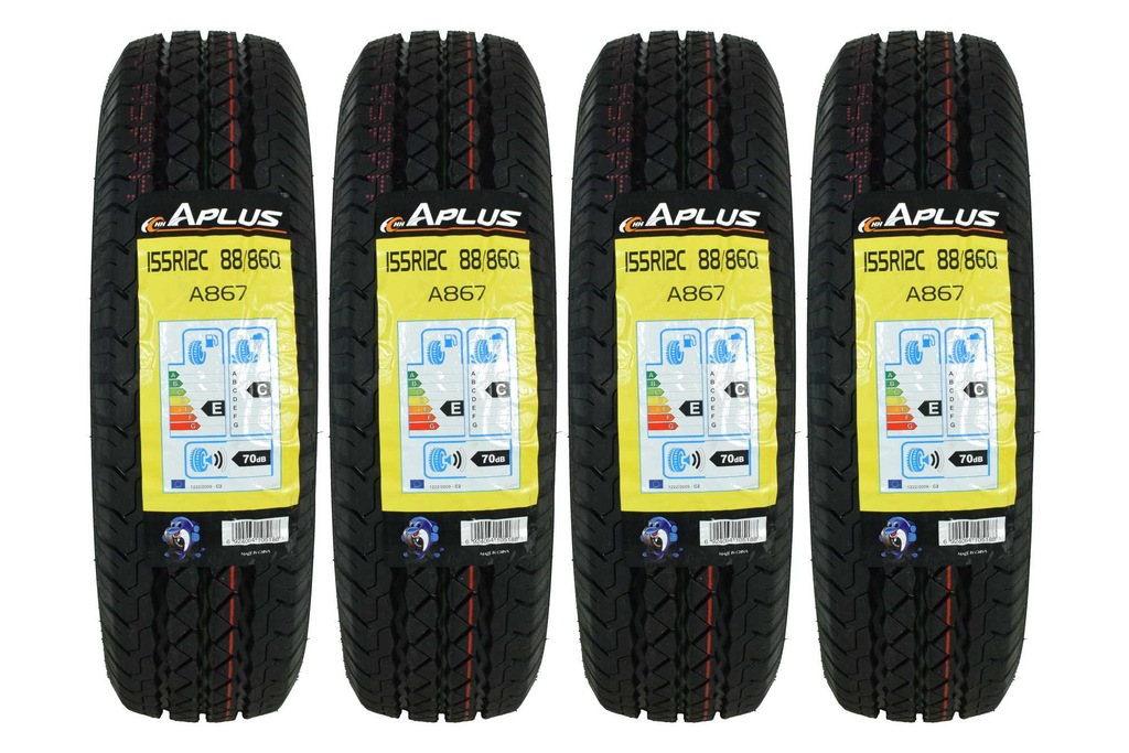 4 Opony letnie dostawcze 155/80R12C APLUS KIA