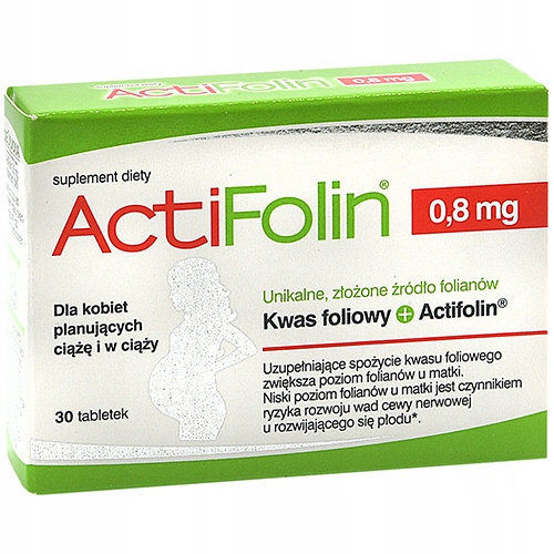 AP ActiFolin Kwas foliowy 0,8 mg Ciąża Dziecko x30