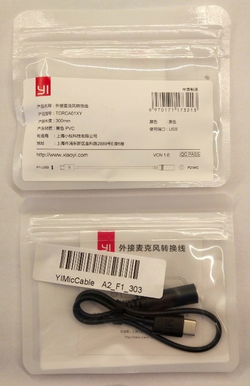 Kabel usb-c -> jack Xiaomi Yi 4k 4k+ / nowy!