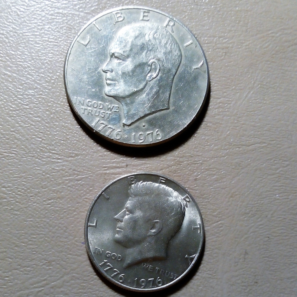 1 dolar i 0,5 dolara 1976r