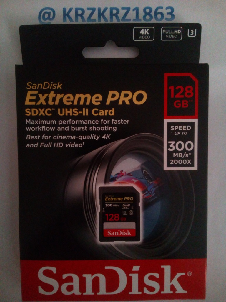 SanDisk Extreme PRO SDXC UHSII 128GB 300MB/s PROMO