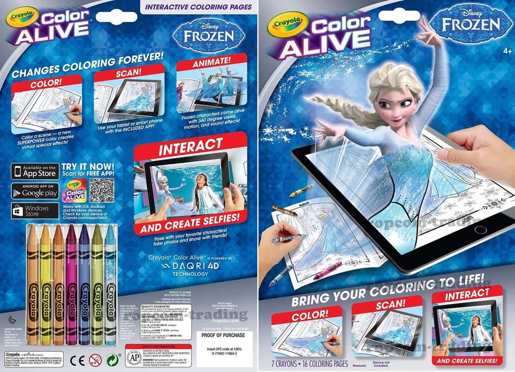 Crayola Frozen Zywa Kolorowanka 4d Coloralive Elsa 6418409161