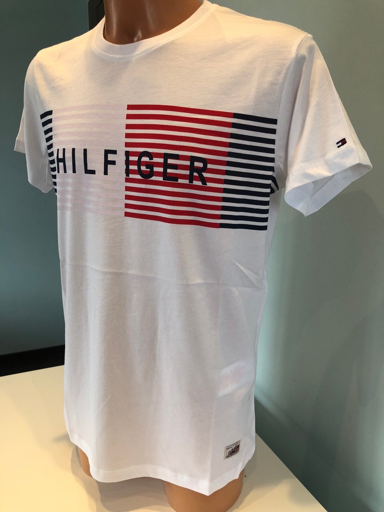 TShirt Męski Biały Bawełna Tommy Hilfiger 3XL 7354796924 oficjalne
