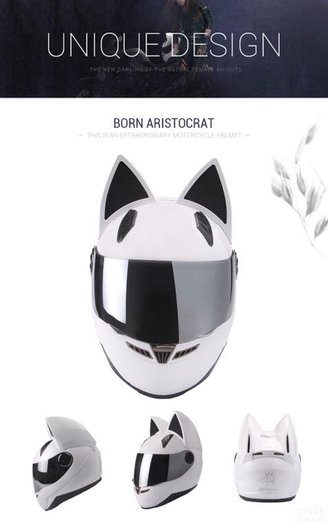 Kask Motocyklowy Cat Look Kot Kobieta Uszy Damski 7353088245 Oficjalne Archiwum Allegro