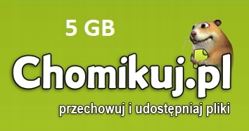 CHOMIKUJ 5GB KOD SMS (doładowanie BEZTERMINOWE)