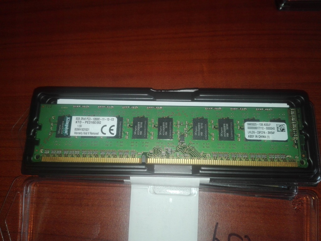 RAM DELL KINGSTON KTD-PE316E/8G ECC 1600Mhz DDR3
