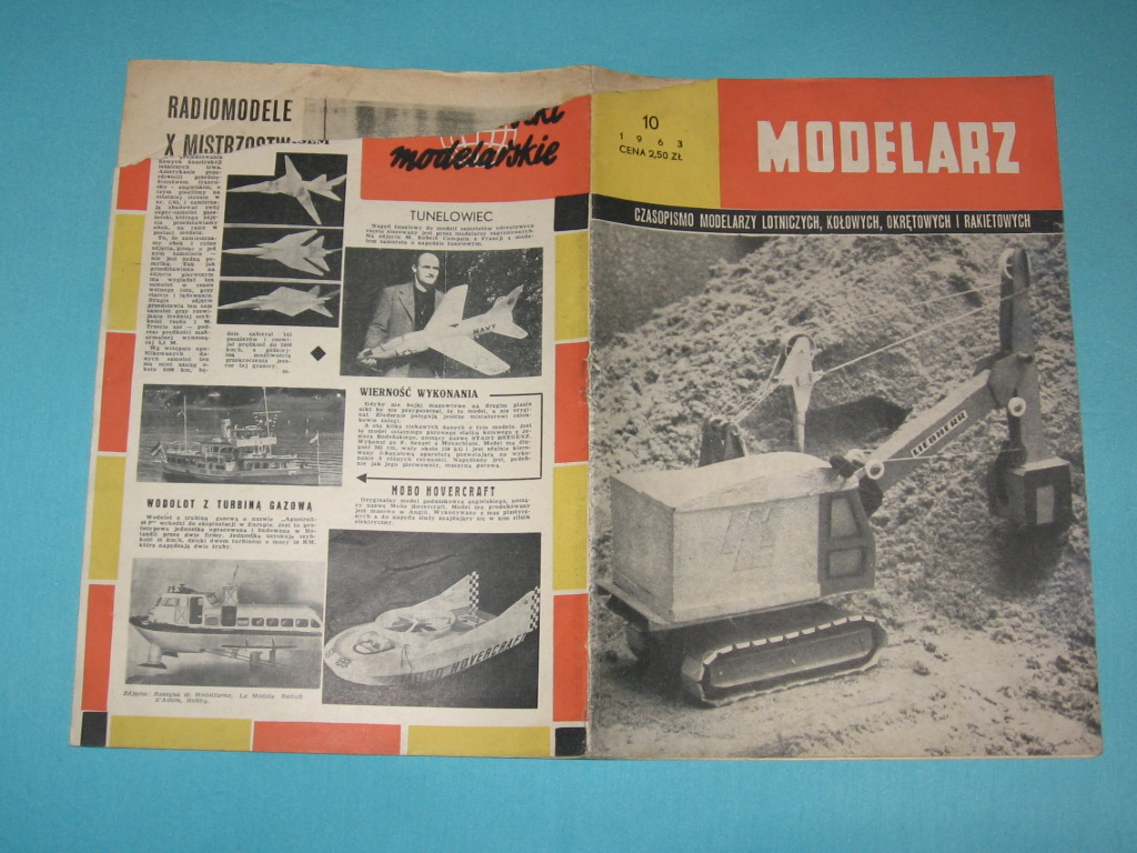 MODELARZ 10/1963 GIEWONT, KOPARKA,PIK,PW-63, JAK-3
