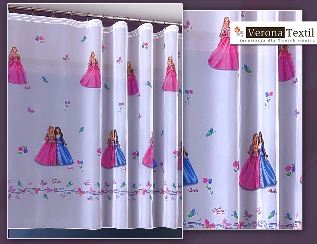 FIRANKA DZIECIĘCA WOAL WYS/210CM BARBIE PRINCESS