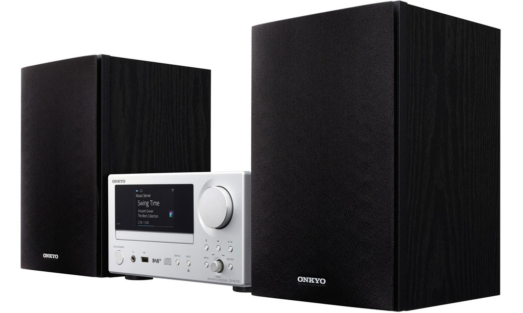 Mini-wieża Onkyo CS-N575D BB srebrna 40 W Wi-Fi BT