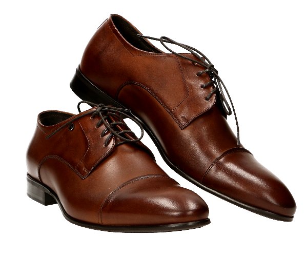 Кожаные коричневые ботинки мужские