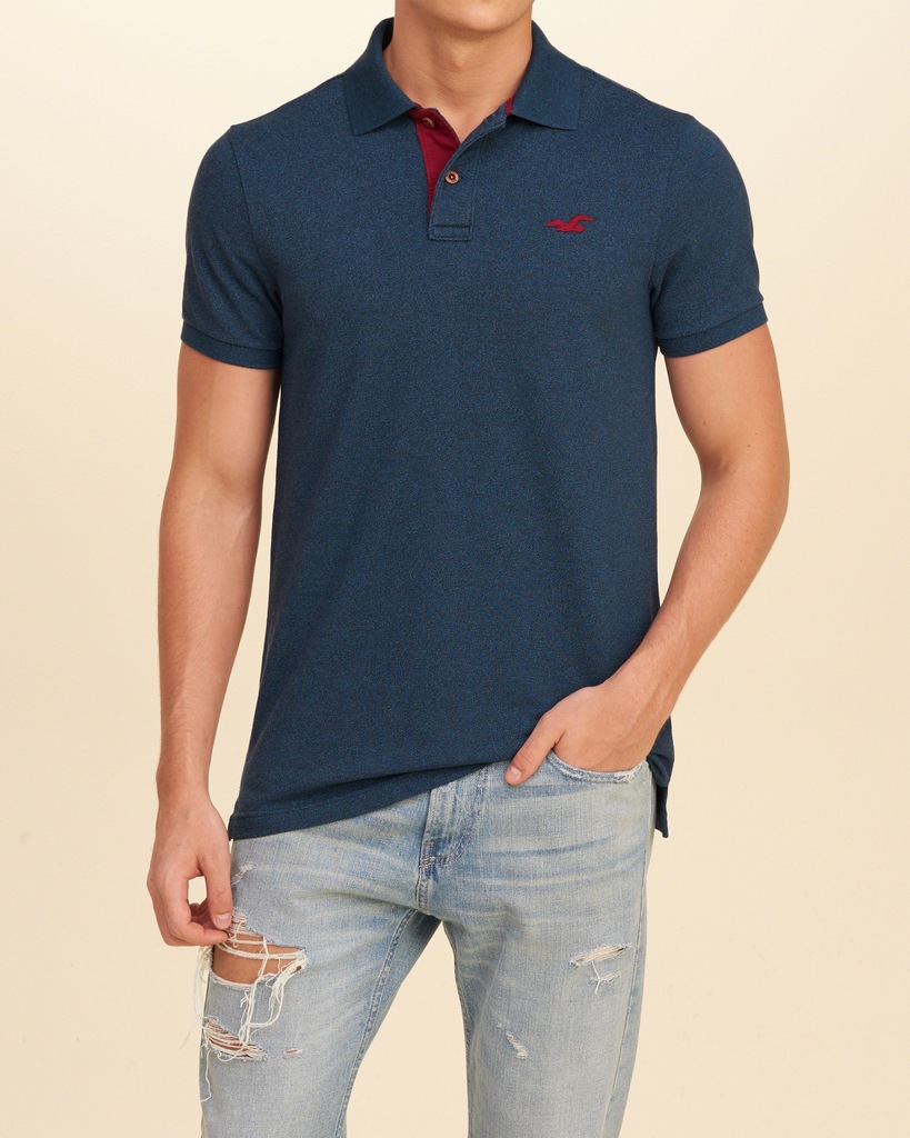 HOLLISTER By Abercrombie Koszulka Polo USA L - 7151757455 - Oficjalne ...