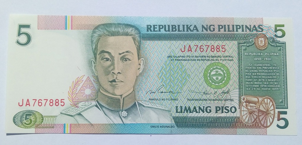 Banknot 5 piso Filipiny  UNC
