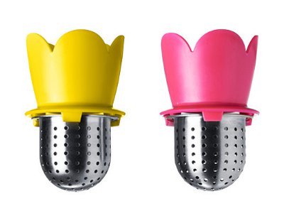 Zaparzaczka do herbaty IKEA VAGRAT stal 2 kwiaty