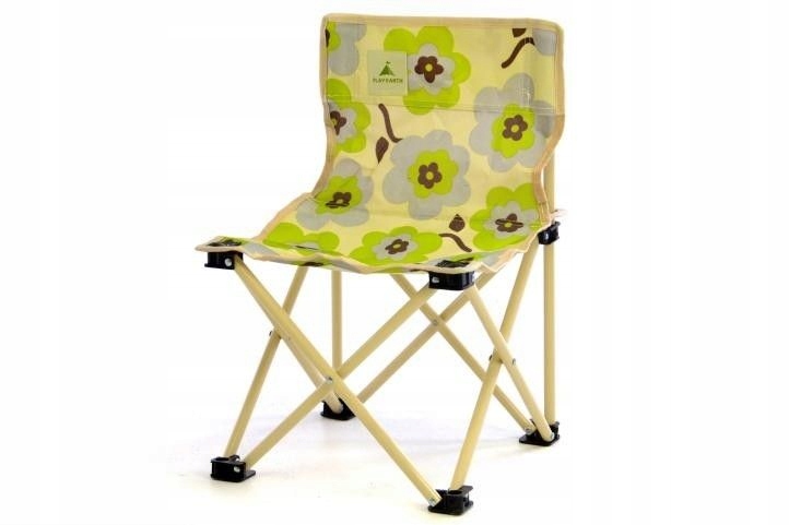 Krzesełko campingowe dla dzieci w kwiatowy wzór