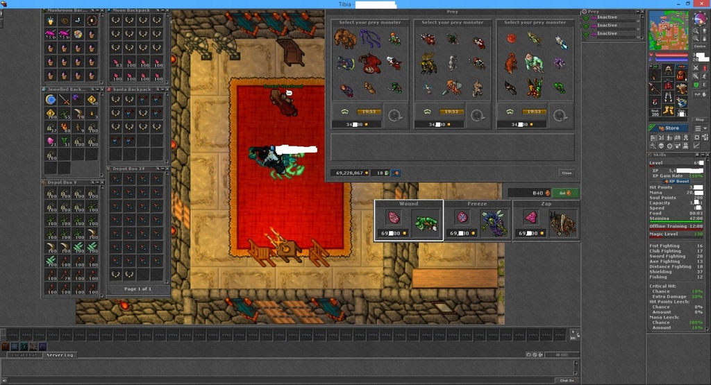 Tibia 690 MS FERU HAT GREEN SCORP MOUNT 50% Loyal