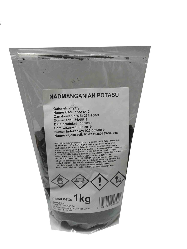 Nadmanganian potasu czysty 1kg kalik STANLAB