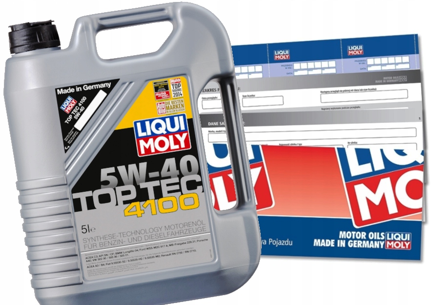 OLEJ LIQUI MOLY TOP TEC 4100 5W40 5L 9511 +GRATIS - 7525251302 ...