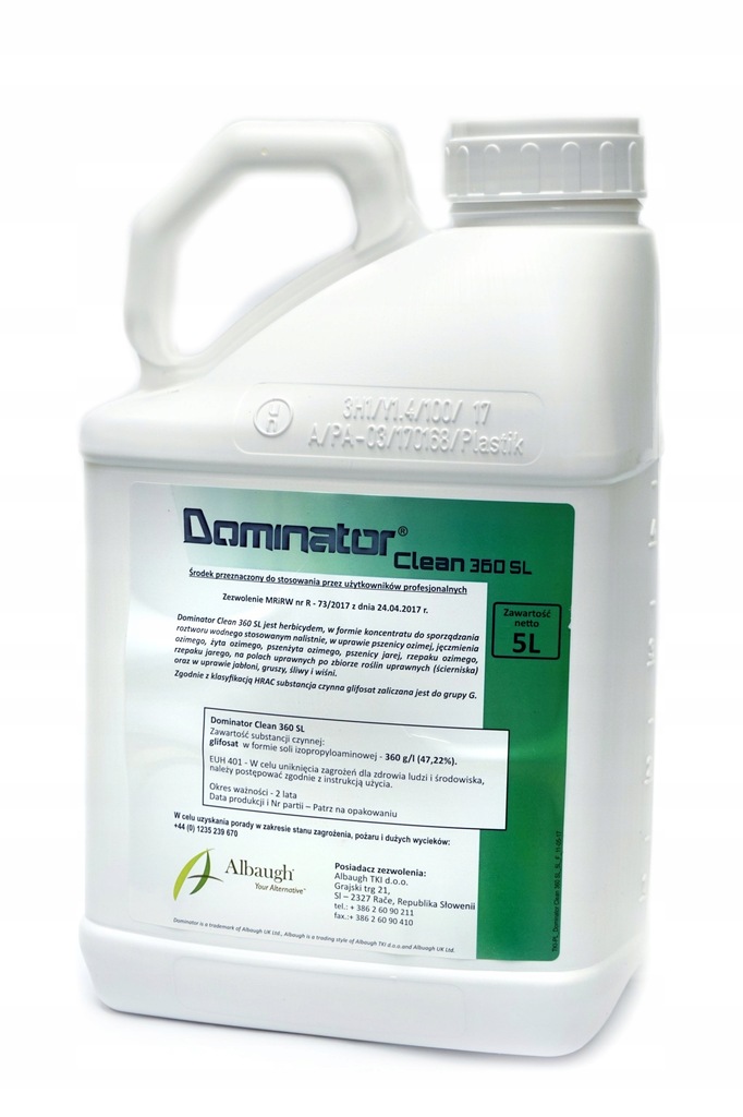 chwasty glifosat DOMINATOR CLEAN 360 SL 5L na