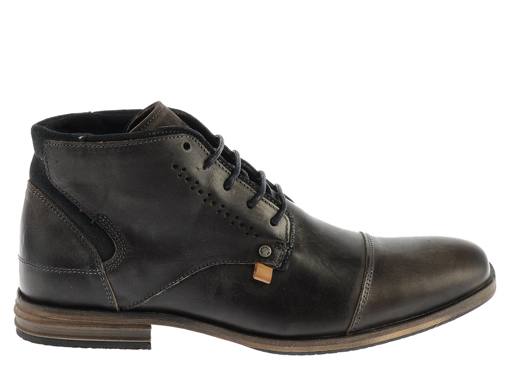 Buty Skórzane Męskie Bullboxer 598/3108 WYPRZEDAŻ