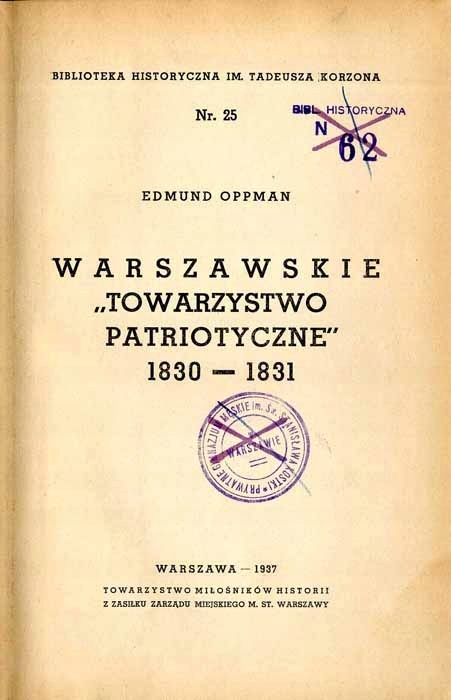 Warszawskie Towarzystwo Patriotyczne 1830-1831