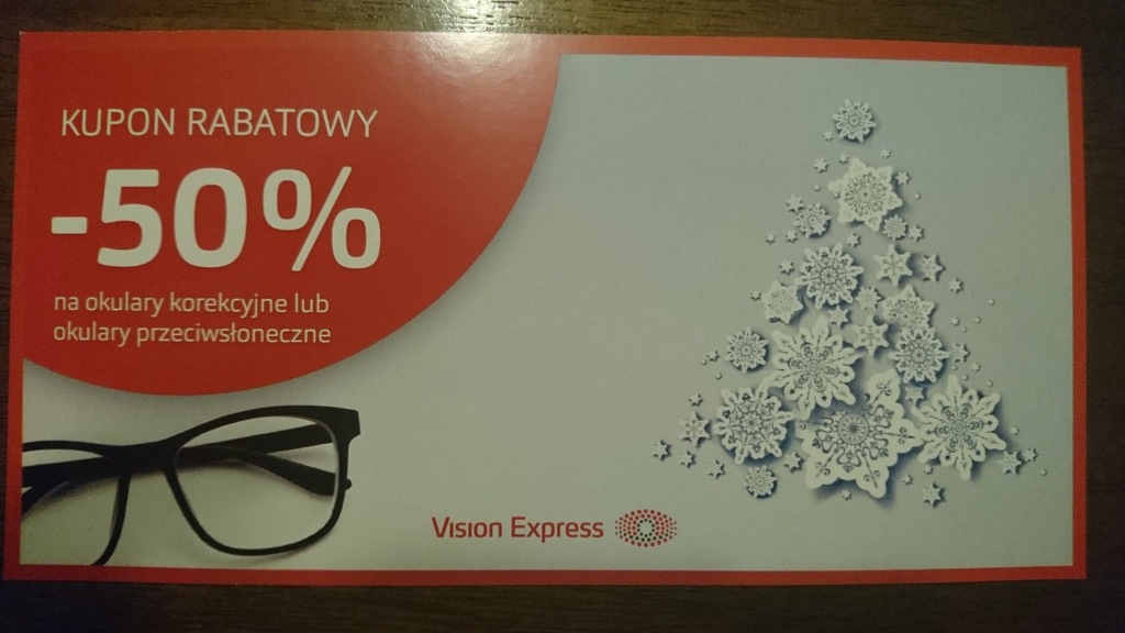 Kupon rabatowy Vision Express 50 na okulary