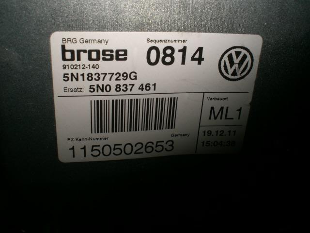lift of the window TIGUAN 5N0837461 left front