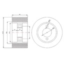 Koleso Rolka fi. 120mm pre posuv dreva do frézky Značka iné