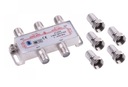 SPLITTER Антенный разветвитель на 4 телевизора + РАЗЪЕМ F 5 шт.