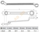 OČKO-VIDLICOVÝ KĽÚČ 20X22MM Kód výrobcu YT-0390