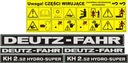 НАКЛЕЙКИ Deutz-Fahr KH 2.52 KS 5.20 2.33 2.44 6.80