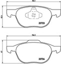 2× DISQUE DE FREIN AVANT FORD FOCUS II 04- VOLVO C30 C70 + SABOTS DE FREIN DE FREIN AVANT BREMBO P24061 FORD photo 3 - milautoparts-fr.ukrlive.com