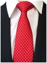 Классический галстук в горошек из микроволокна КРАСНЫЙ g186