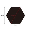 Zrkadlo Náplasť Medu 40cm Veľké 3mm Hexagon Dekor Druh iné