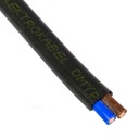 Плоский черный медный кабель OMYp 2x1,5 мм 300 В Многожильный медный диск 25 м