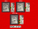 275 II Dp Piłsudski BŁĄD druk podwójny fotoatest Klej z klejem