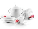C000 КОФЕЙНЫЙ СЕРВИЗ 12 39 БЕЛЫЙ KAMELIA CHODZIEZ MALCER PORCELANA