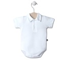 Боди-поло на крещение годовалого ребенка, короткий рукав, размер 92.
