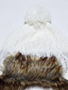 BRANDSDAL biela čiapka ažúr KOŽUŠINA BRMBOLCE viazaná 116-122-128-140 Veľkosť 116 – 140 cm