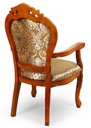STYLOWY FOTEL drewno krzesło rzeźbiony 77630 Kolor dominujący brązowy