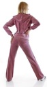 Женские велюровые спортивные костюмы, женский спортивный костюм грязно-розовый XL